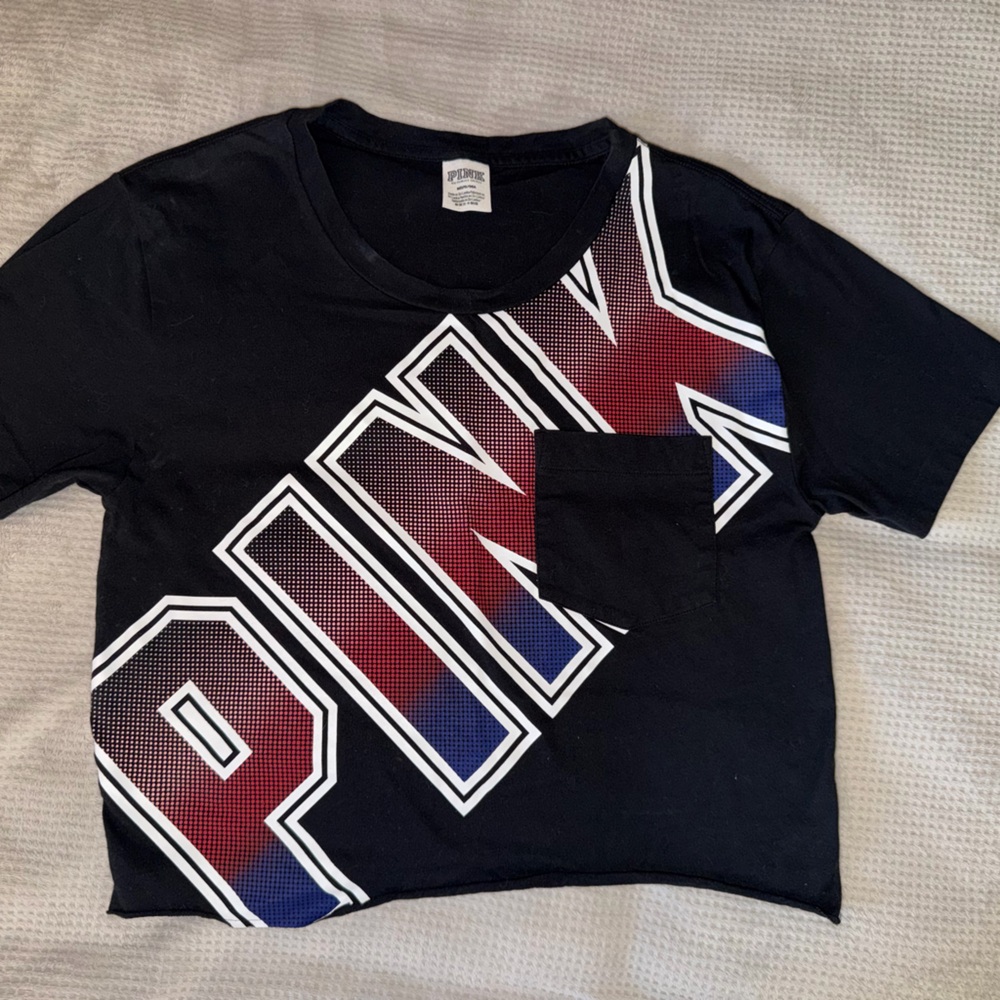 PINK Victoria's Secret Black Crop Top